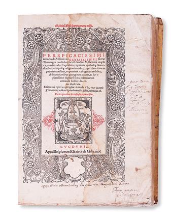 BIEL, GABRIEL. Sacri canonis missae . . . expositio.  1542 [colophon misdated 1500]